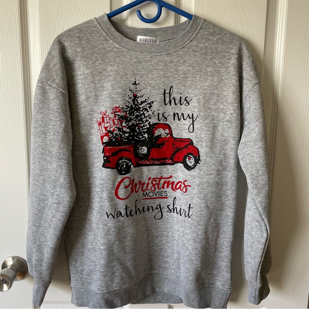 Women’s “This is My Christmas Movies Watching Shirt” Sweatshirt Size Medium NWOT